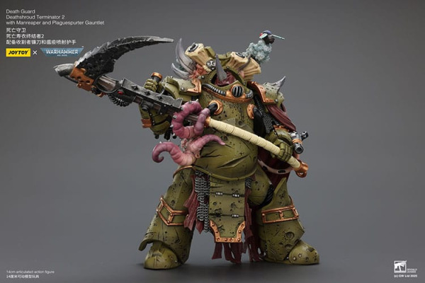 Warhammer 40k Action Figure 1/18 Death Guard Deathshroud Terminator 2 with Manreaper and Plaguespurt 4