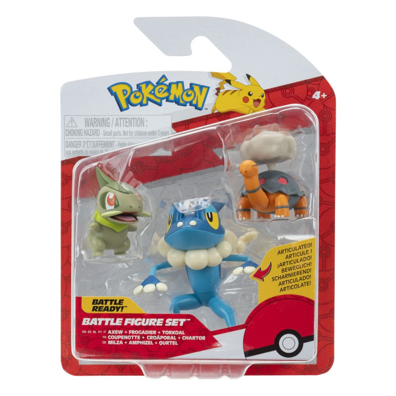 Pokémon First Partner Battle Figure Set Figure 3-Pack Torkoal, Axew & Frogadier 2