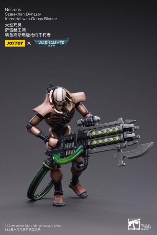 Warhammer 40k Action Figure 2-Pack 1/18 Necrons Szarekhan Dynasty Immortal with Gauss Blaster 11 cm