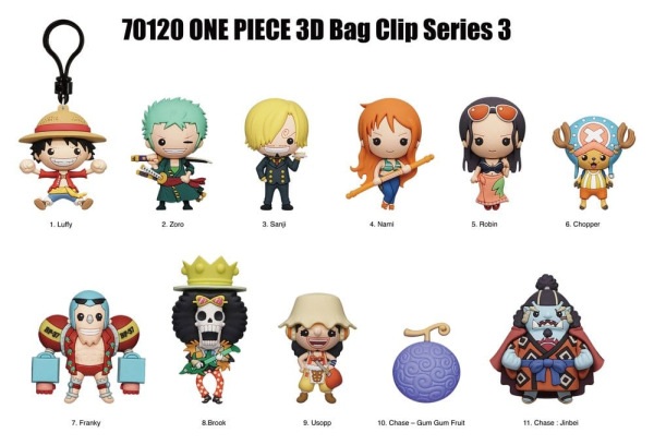 One Piece 3D PVC Bag Clips Series 3 Blind Bag Display (24) 1