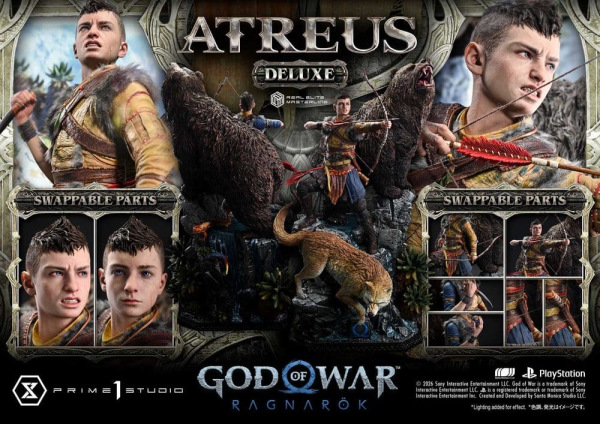 God of War: Ragnarok Real Elite Masterline Statue 1/3 Atreus DX Bonus Version 96 cm 2