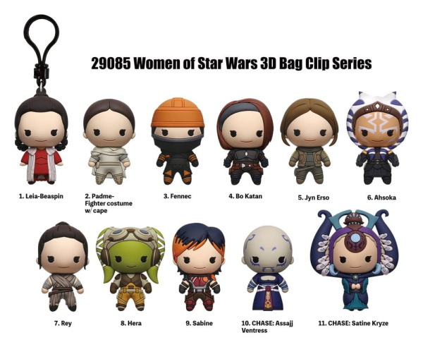 Woman of Star Wars 3D PVC Bag Clips Series Blind Bag Display (24) 1