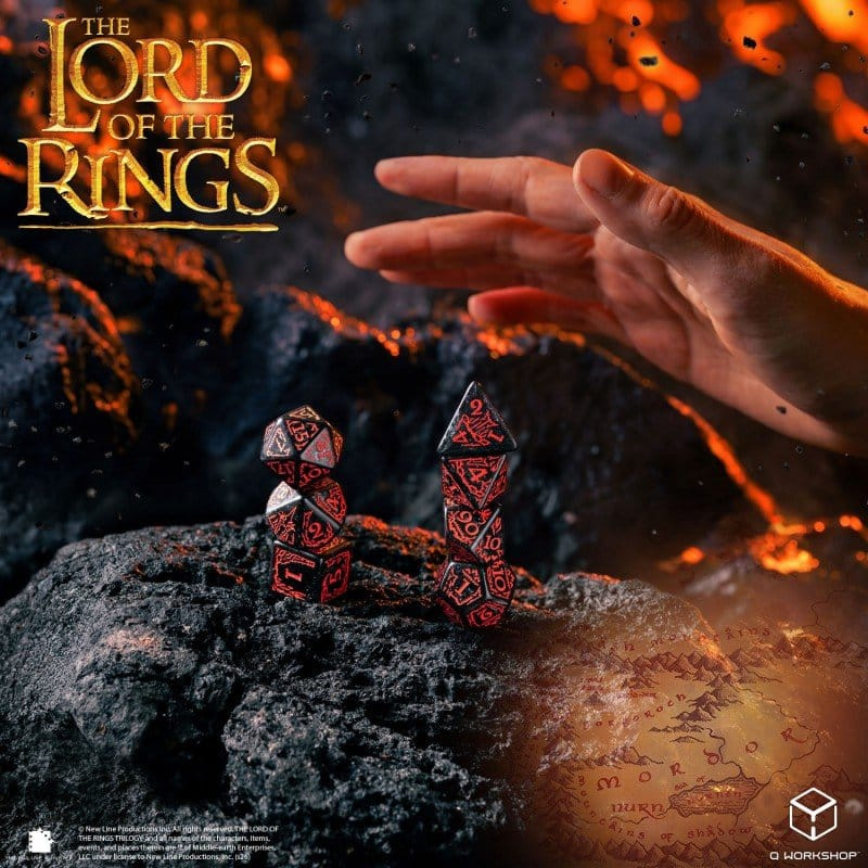 The Lord of the Rings Dice Set of 7 Mordor 1