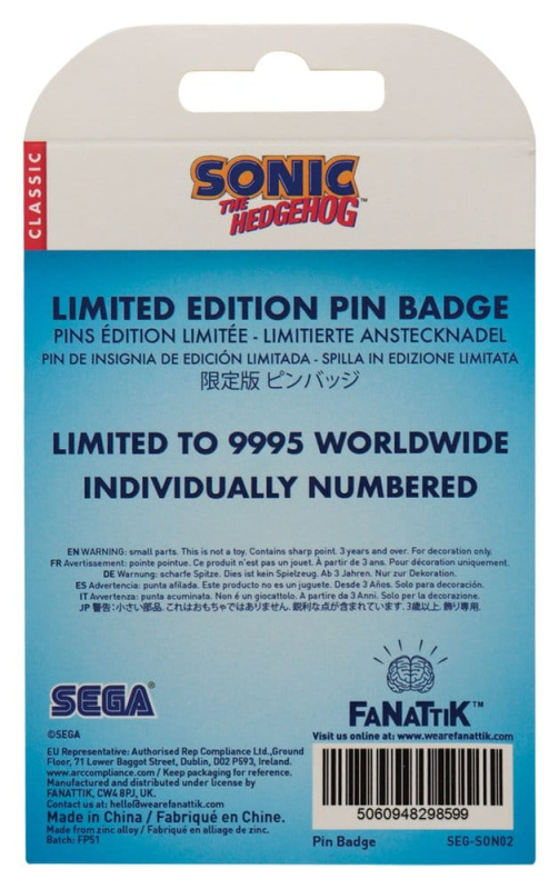 Sonic - The Hedgehog Pin Badge Sonic, Tails, Knuckles Limited Edition 1