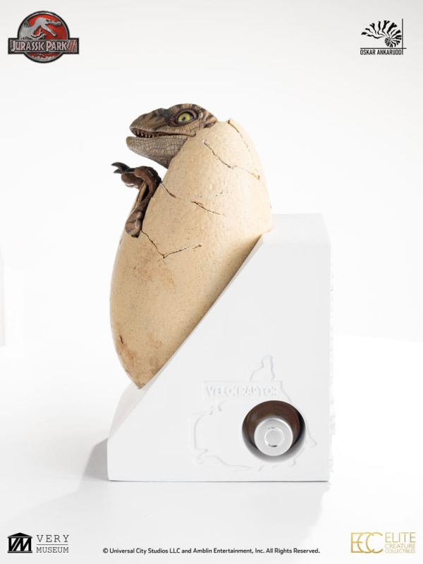 Jurassic Park III ECC Elite Creature Line Statue White Queen Hatching Egg 13 cm 8