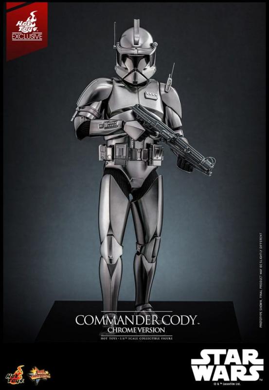 Star Wars Movie Masterpiece Action Figure 1/6 Commander Cody (Chrome Version) Hot Toys Exclusive 30