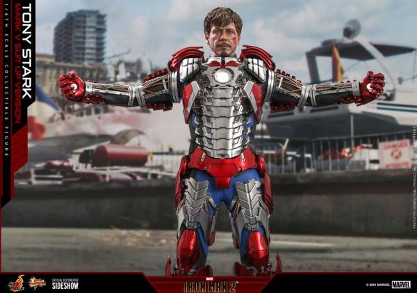 Iron Man 2: Tony Stark (Mark V Suit Up Version) 1/6 Action Figure - Hot Toys