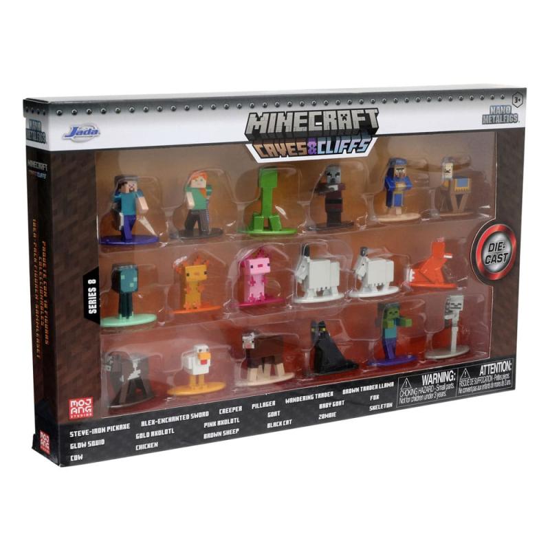 Minecraft Nano Metalfigs Diecast Mini Figures 18-Pack Wave 8 4 cm