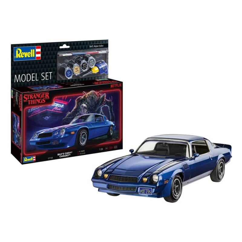 Stranger Things Model Kit Set 1/25 Chevy Camaro Z/28 19 (Aqua Color) 19 cm 1