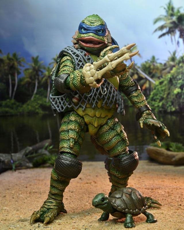 Universal Monsters x Teenage Mutant Ninja Turtles Scale Action Figure Leonardo as the Creature 18 cm