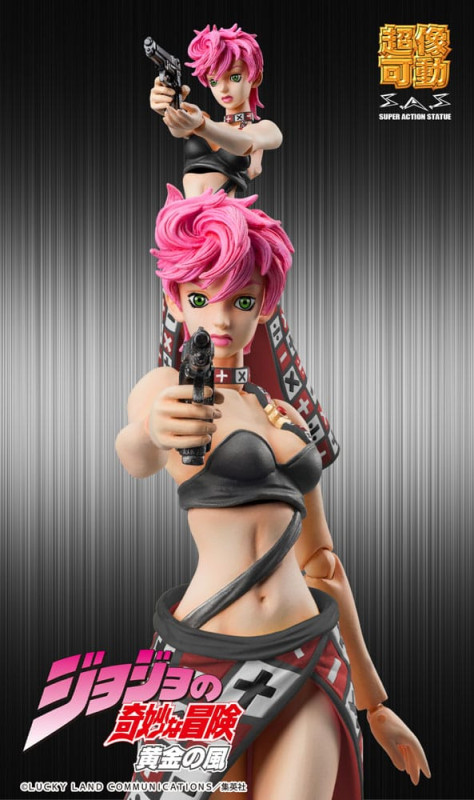 JoJo's Bizarre Adventure Part 5 Super Action Action Figure Chozokado Trish Una Black Ver. 15 cm 6