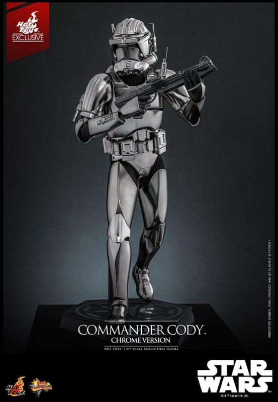 Star Wars Movie Masterpiece Action Figure 1/6 Commander Cody (Chrome Version) Hot Toys Exclusive 30