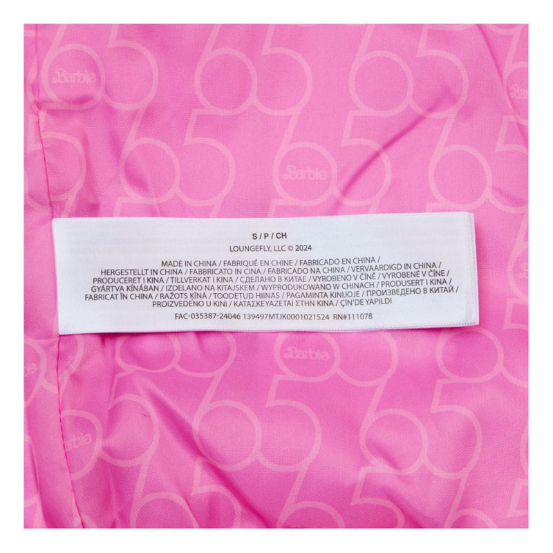Mattel by Loungefly Jacket Unisex Barbie 65th Anniversary Size XL 8