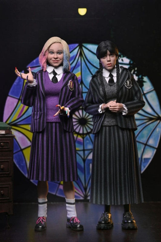 Wednesday Action Figures 2 Pack Wednesday Addams (Nevermore Uniform) and Enid 20 cm 2