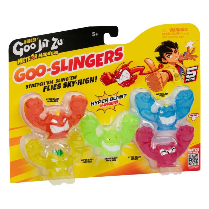 Heroes of Goo Jit Zu Meteor Madness Stretch Figures 5-Pack Goo Slingers Hyper Blast Slingers 5 cm 3