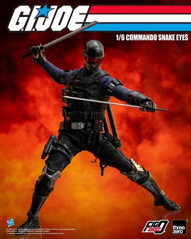 G.I. Joe FigZero Action Figure 1/6 Commando Snake Eyes 30 cm