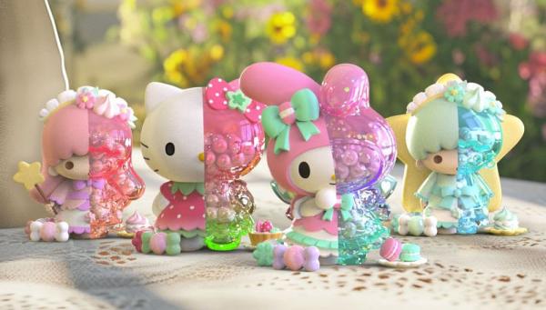 Sanrio Floral Daydream Series Kandy 4 inch Vinyl Figure Blind Box Display (6) 1