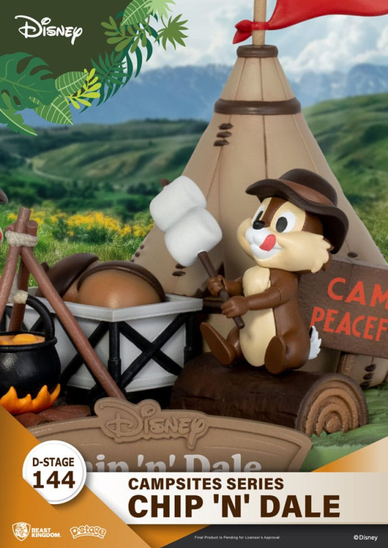 Disney D-Stage Campsite Series PVC Diorama Chip & Dale 10 cm 5