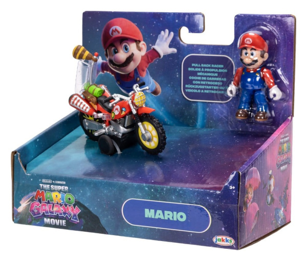 The Super Mario Galaxy Movie Action Figure with Pull Back Motorcycle Mario 6 cm 5