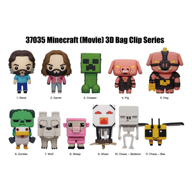 Minecraft 3D PVC Bag Clips Series 1 Display (24) 2