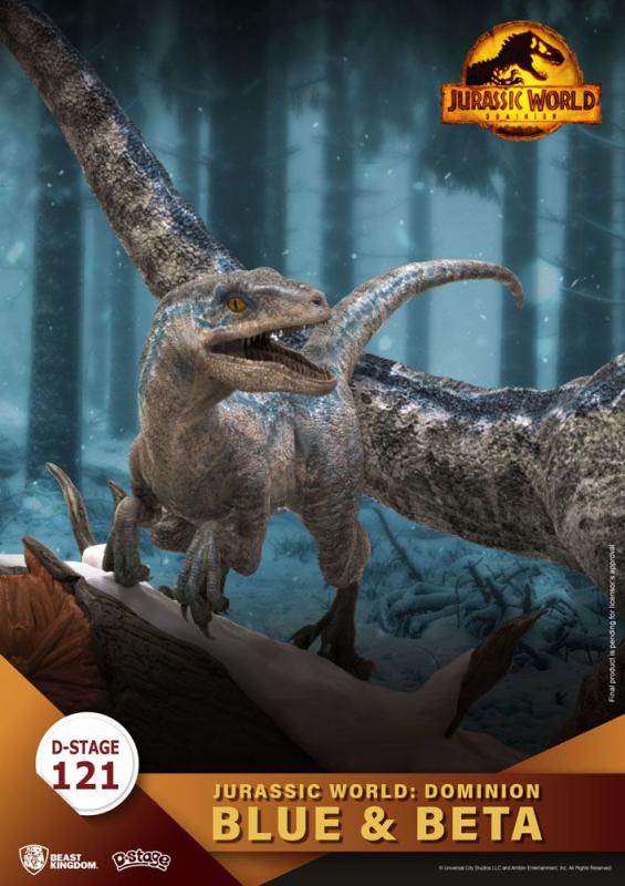 Jurassic World Fallen Kingdom: Blue & Beta 13 cm D-Stage PVC Diorama - Beast Kingdom Toys