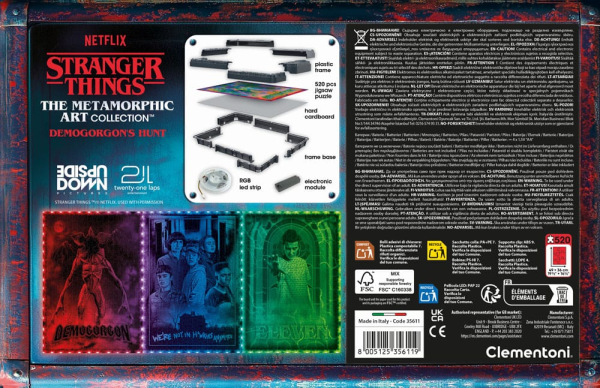 Stranger Things Metamorphic Art Collection Jigsaw Puzzle with Light-Up Effect Demogorgon (520 pieces 2