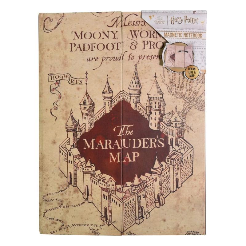 Harry Potter Magnetic A5 Notebook Marauders Map