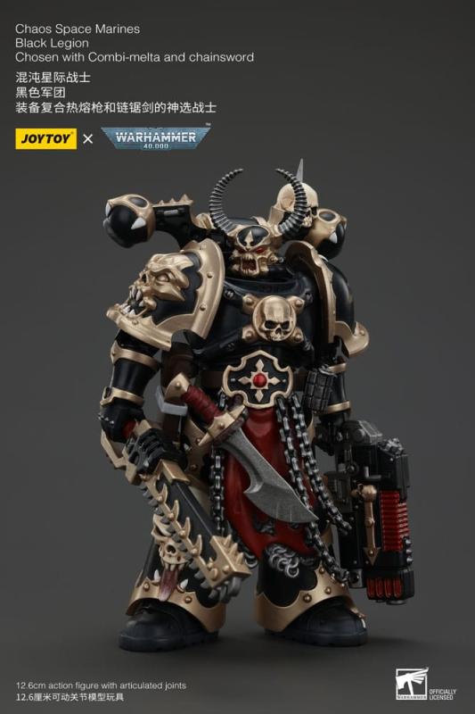 Warhammer 40k Actionfigur Chaos Space Marines Black Legion Chosen with Combi-melta and chainsword 20 2