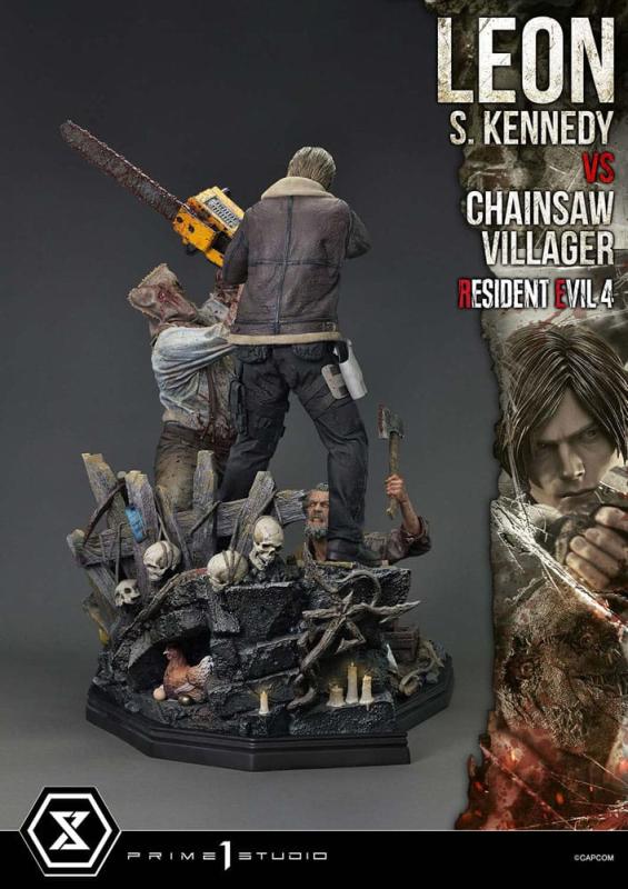 Resident Evil 4 Ultimate Premium Masterline Series Statue 1/4 Leon S. Kennedy vs. Chainsaw Villager 10