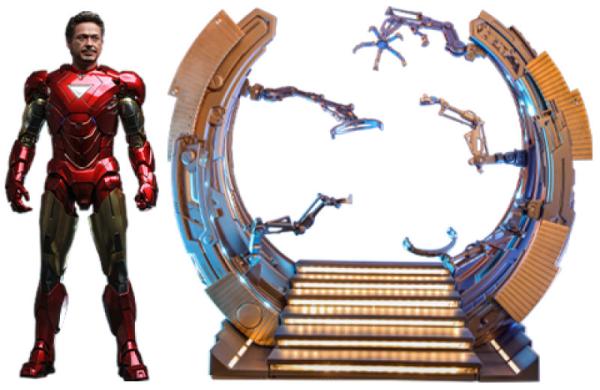 Marvel's The Avengers Movie Masterpiece Diecast Action Figure 1/6 Iron Man Mark VI (2.0) with Suit-U