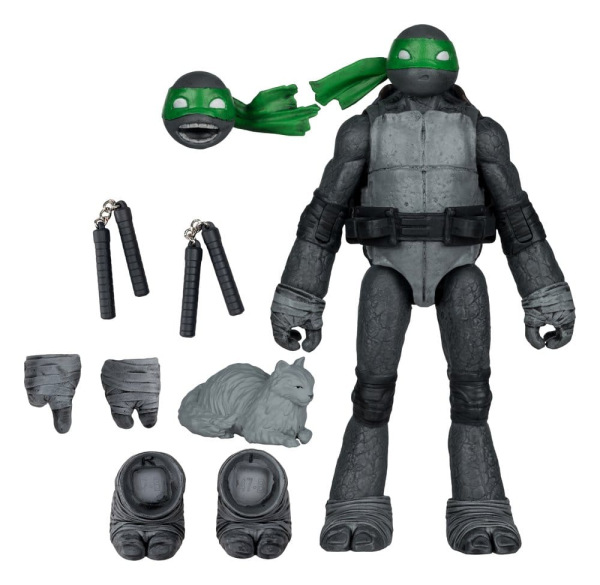Teenage Mutant Ninja Turtles Page Punchers Action Figure Michelangelo (Black White & Green) (Red Pla 2