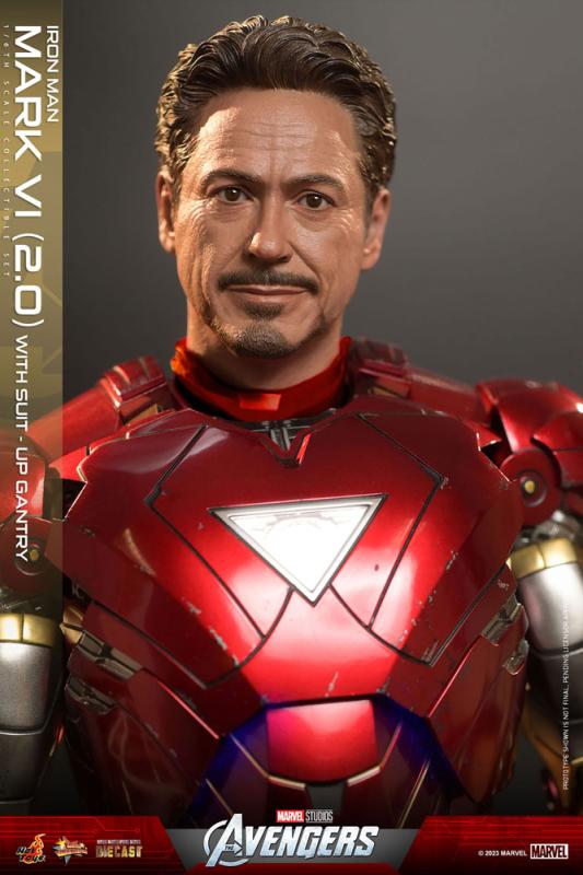 Marvel's The Avengers Movie Masterpiece Diecast Action Figure 1/6 Iron Man Mark VI (2.0) with Suit-U