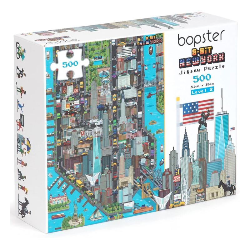 8-Bit Pixel Puzzle New York Level 2 500 Pieces