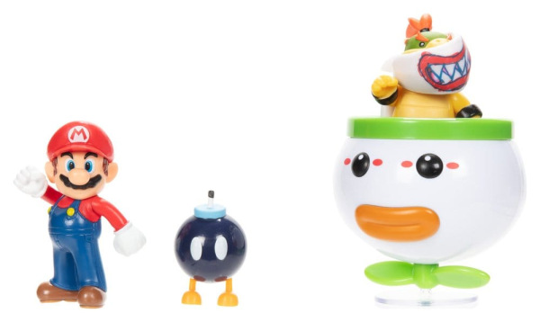 World of Nintendo Mini Figure 2-Pack Mario and Bowser Jr. Clown Car 6 cm 4