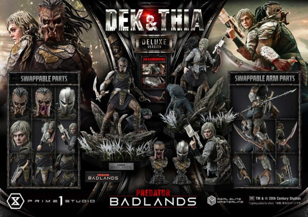 Predator Real Elite Masterline Statue 1/3 Badlands Dek & Thia DX Bonus Version 87 cm 12