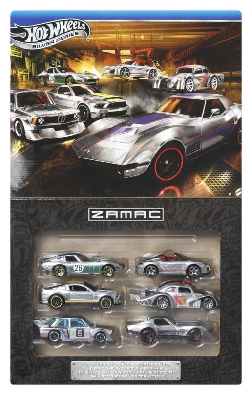 Hot Wheels Silver Series Die-Cast Vehicle 6-Pack 1/64 ZAMAC 7