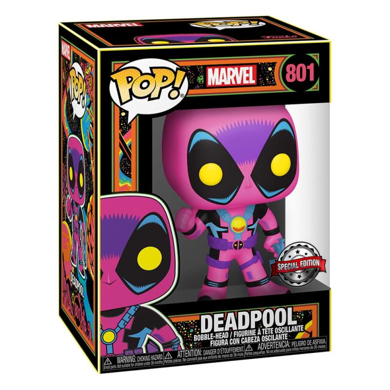 Marvel POP! Vinyl Figure Blacklight - Deadpool 9 cm