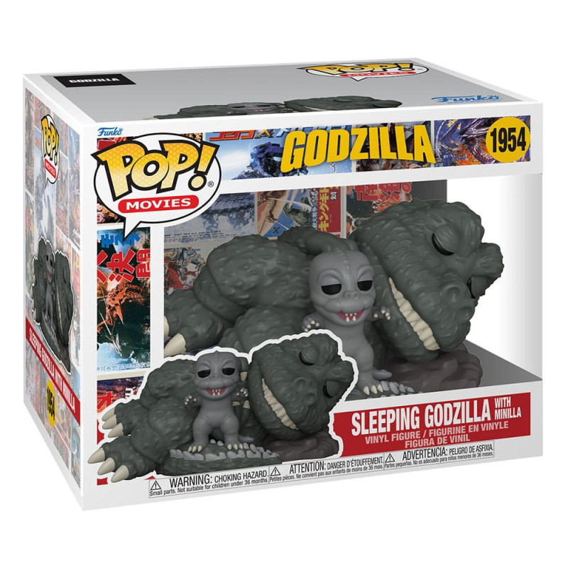 Godzilla Super Sized POP! Movies Vinyl Figure Sleeping Godzilla with Minilla 15 cm 1