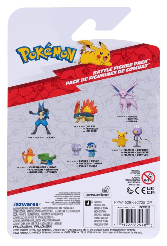 Pokémon Battle Figure 2-Pack Lotad & Charmander 7