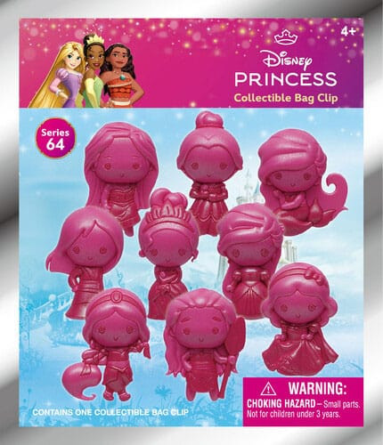 Disney Create your World 3D PVC Bag Clip Princess Series 64 Display (24) 2