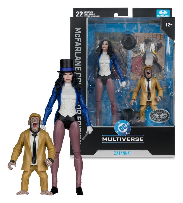 DC Multiverse McFarlane Action Figure Zatanna with Detective Chimp Collector Edition #53 18 cm 12
