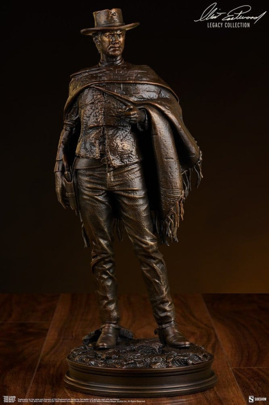 The Good, The Bad and the Ugly Statue The Man with No Name (Faux Bronze) 39 cm 3