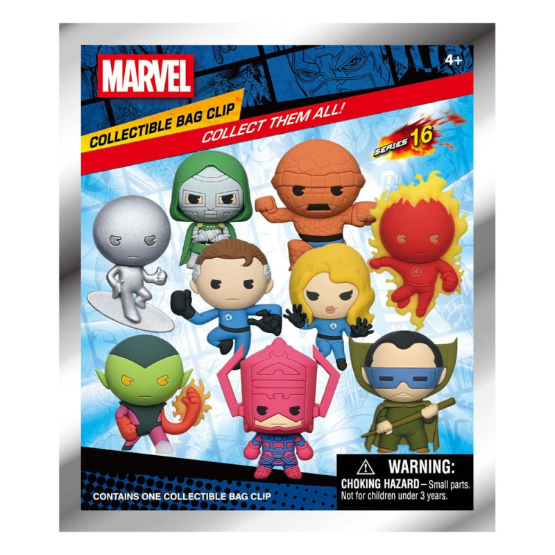 Marvel – Fantastic Four Classic 3D PVC Bag Clips Series 1 Blind Bag Display (24) 1