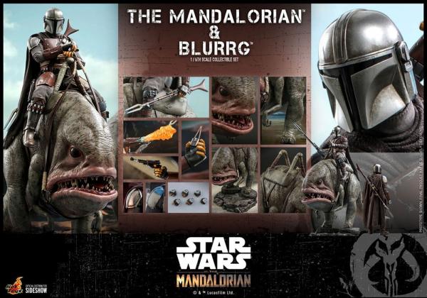 Star Wars The Mandalorian: The Mandalorian & Blurrg 1/6 Action Figure - Hot Toys