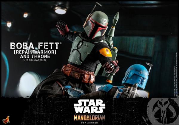 Star Wars: The Mandalorian Action Figure 1/6 Boba Fett Repaint Armor and Throne Special Edition 30 c 8