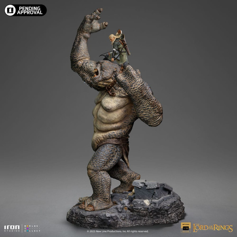 Lord Of The Rings Deluxe Art Scale Statue 1/10 Cave Troll and Legolas 72 cm 3