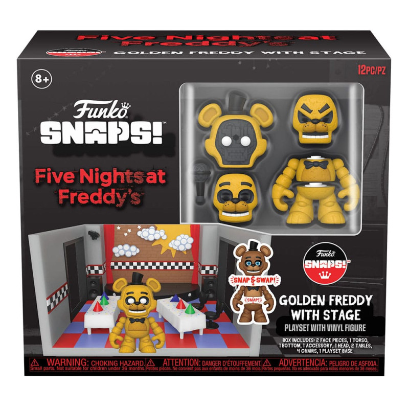 Five Nights at Freddy's Snap Playset & Action Figure Stage w/Freddy (GD) 9 cm 2