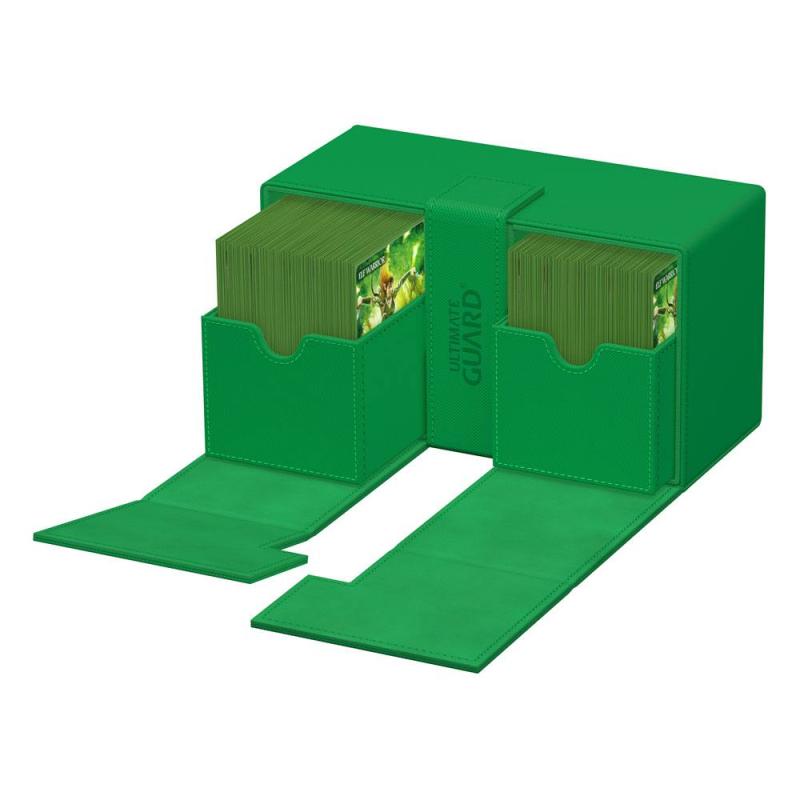 Ultimate Guard Twin Flip`n`Tray 200+ XenoSkin Monocolor Green