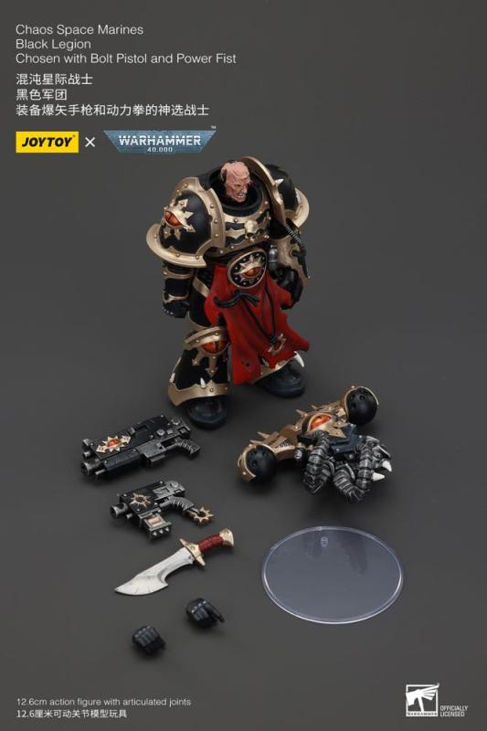 Warhammer 40k Actionfigur Chaos Space Marines Black Legion Chosen with Bolt Pistol and Power Fist 20 7