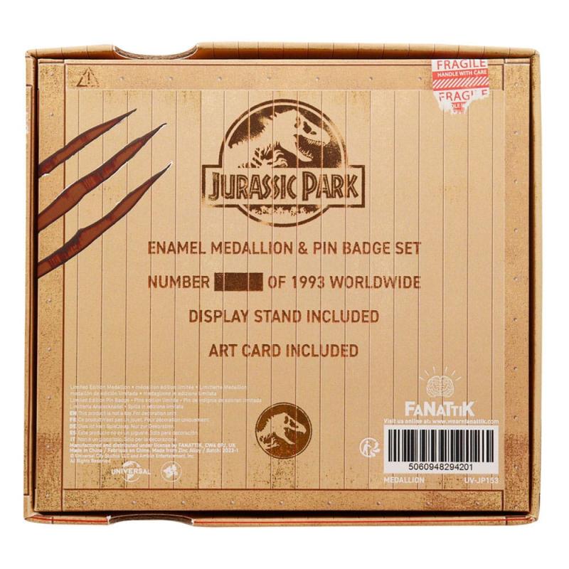 Jurassic Park Pin and Medallion Set Limited Edition